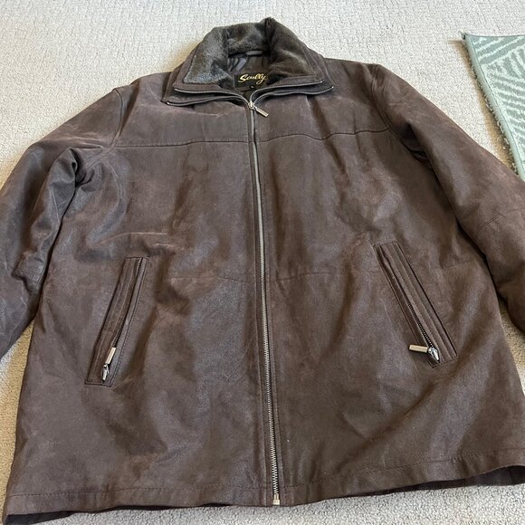 Scully Men’s Brown Leather Suede Double Collar Jacket Sz XL Western Chore EUC - Picture 5 of 11